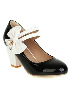 Discount Retro Stage Straps Bowknot High Heels Shoes