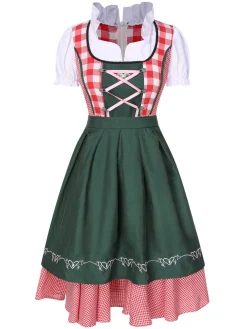 Best Retro Stage Traditional Oktoberfest Bavarian Carnival Dirndl Dress