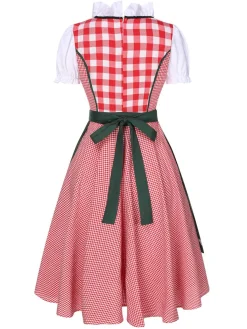 Best Retro Stage Traditional Oktoberfest Bavarian Carnival Dirndl Dress