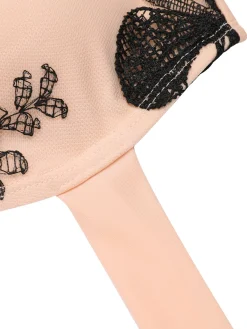 New Retro Stage [US Warehouse] 1950s Halter Butterfly Swimsuit Black