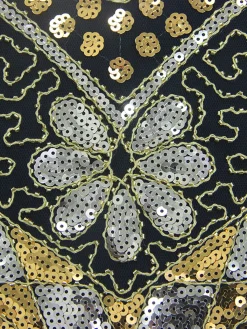Hot Retro Stage [US Warehouse] 1920s Sequin Flapper Maxi Dress Black