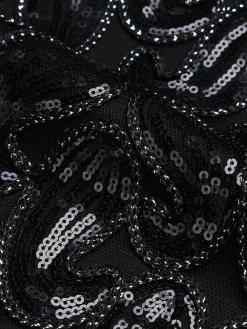 Best Retro Stage [US Warehouse] 1920s Sequined Glitter Dress Black