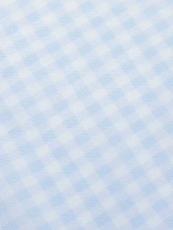 Hot Retro Stage [US Warehouse] 1950s Plaids Mesh Cover-Up Blue