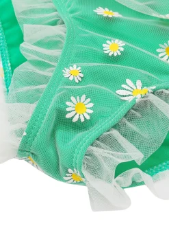 Online Retro Stage [US Warehouse] Green 1950s Summer Daisy Tankini Set