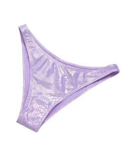 Hot Retro Stage [US Warehouse] 1970s Metallic Fish Scale Bikini Set Lavender