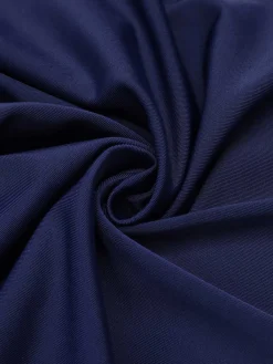 Best Retro Stage [US Warehouse] Navy Blue 1950s Pleated Halter Swimsuit