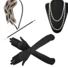 Fashion Retro Stage [US Warehouse] 4PCs 1920s Accessories Set