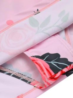 Hot Retro Stage [US Warehouse] 1930s Roses Halter Belt Swimsuit Pink