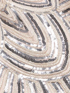 Discount Retro Stage [US Warehouse] Pink 1920s Tassel Gatsby Flapper Dress
