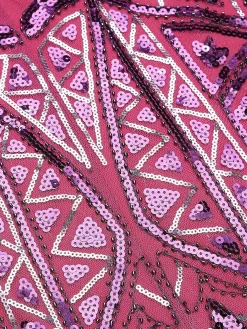 Sale Retro Stage [US Warehouse] 1920s Sequined Maxi Dress Purple