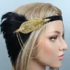 New Retro Stage [US Warehouse] 1920s Feather Flapper Headband