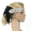 Online Retro Stage [US Warehouse] 1920s Feather Fringe Elastic Headband