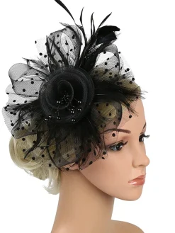 Outlet Retro Stage [US Warehouse] 1920s Feather Mesh Beads Headband