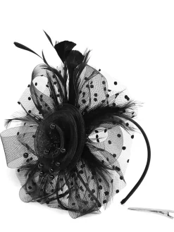 Outlet Retro Stage [US Warehouse] 1920s Feather Mesh Beads Headband