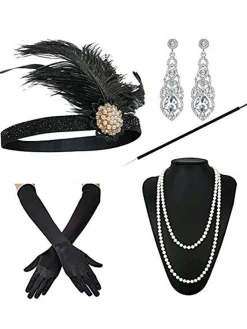 Clearance Retro Stage [US Warehouse] 1920s Flapper Costume Accessory Set