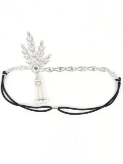 Discount Retro Stage [US Warehouse] 1920s Fringe Pearl Rhinestone Headband
