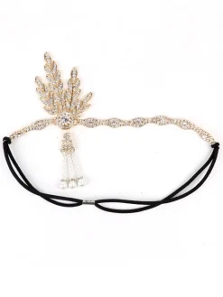 Discount Retro Stage [US Warehouse] 1920s Fringe Pearl Rhinestone Headband