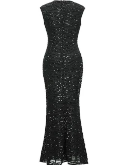 Fashion Retro Stage [US Warehouse] 1920s Sequined Sleeveless Geometric Dress