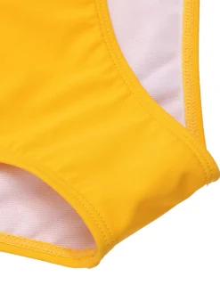 Outlet Retro Stage [US Warehouse] 1950s Halter Striped Patchwork Swimsuit Yellow