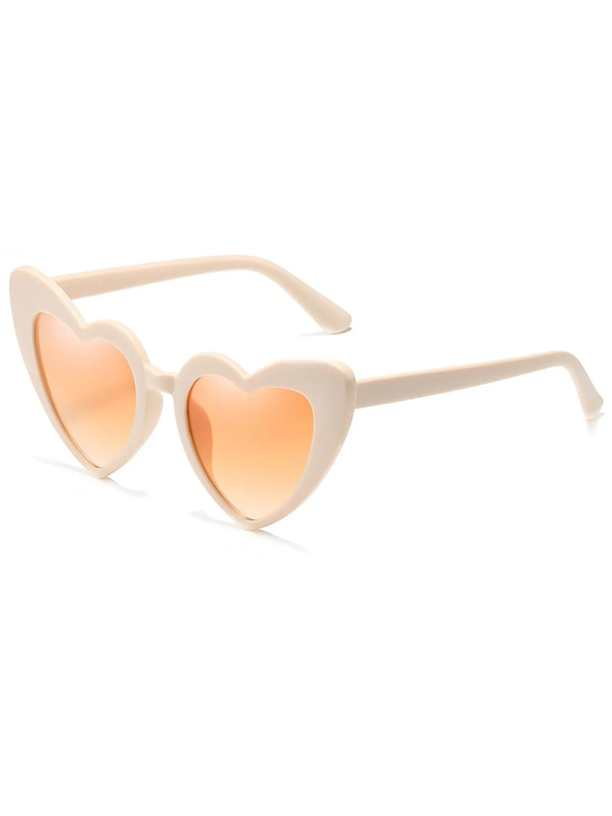 Best Retro Stage Vintage Alloy Temple Heart Frame Sunglasses