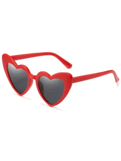 Online Retro Stage Vintage Alloy Temple Heart Frame Sunglasses