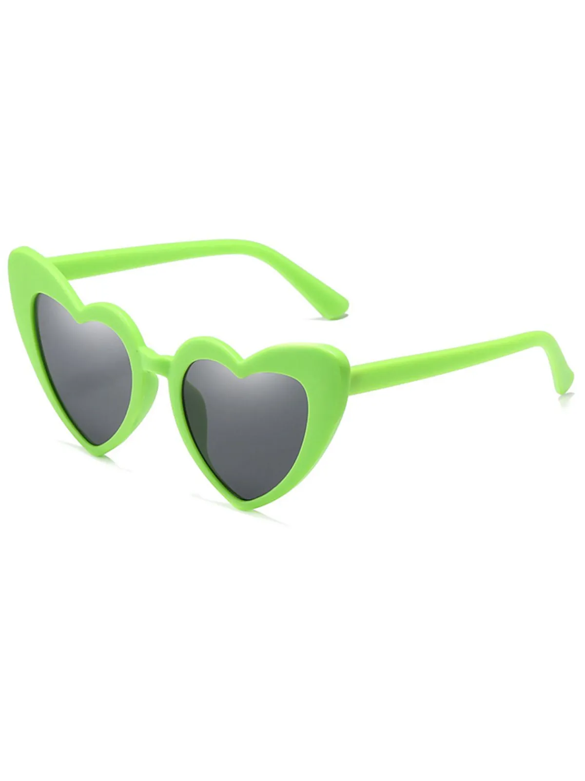 New Retro Stage Vintage Alloy Temple Heart Frame Sunglasses
