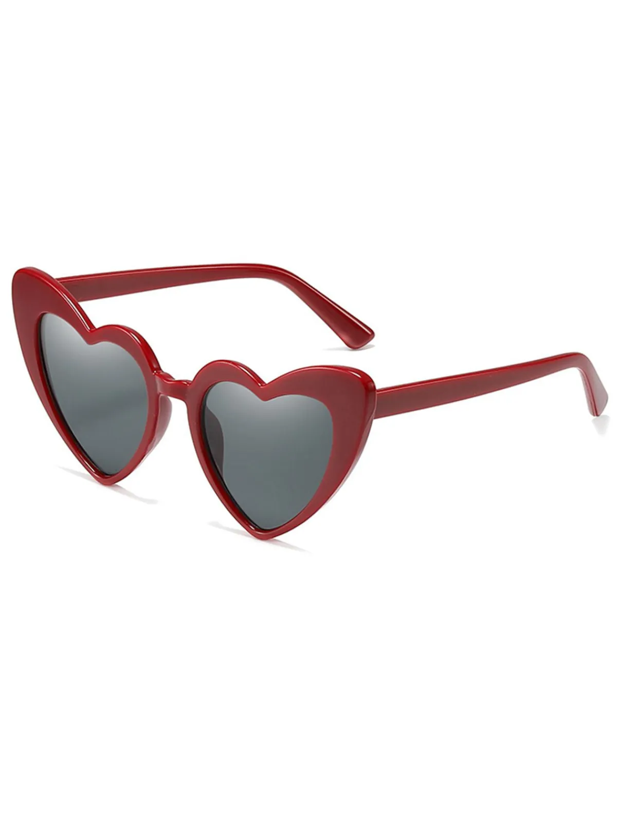 Hot Retro Stage Vintage Alloy Temple Heart Frame Sunglasses