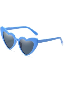 Fashion Retro Stage Vintage Alloy Temple Heart Frame Sunglasses