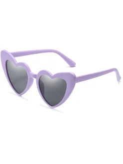 Fashion Retro Stage Vintage Alloy Temple Heart Frame Sunglasses