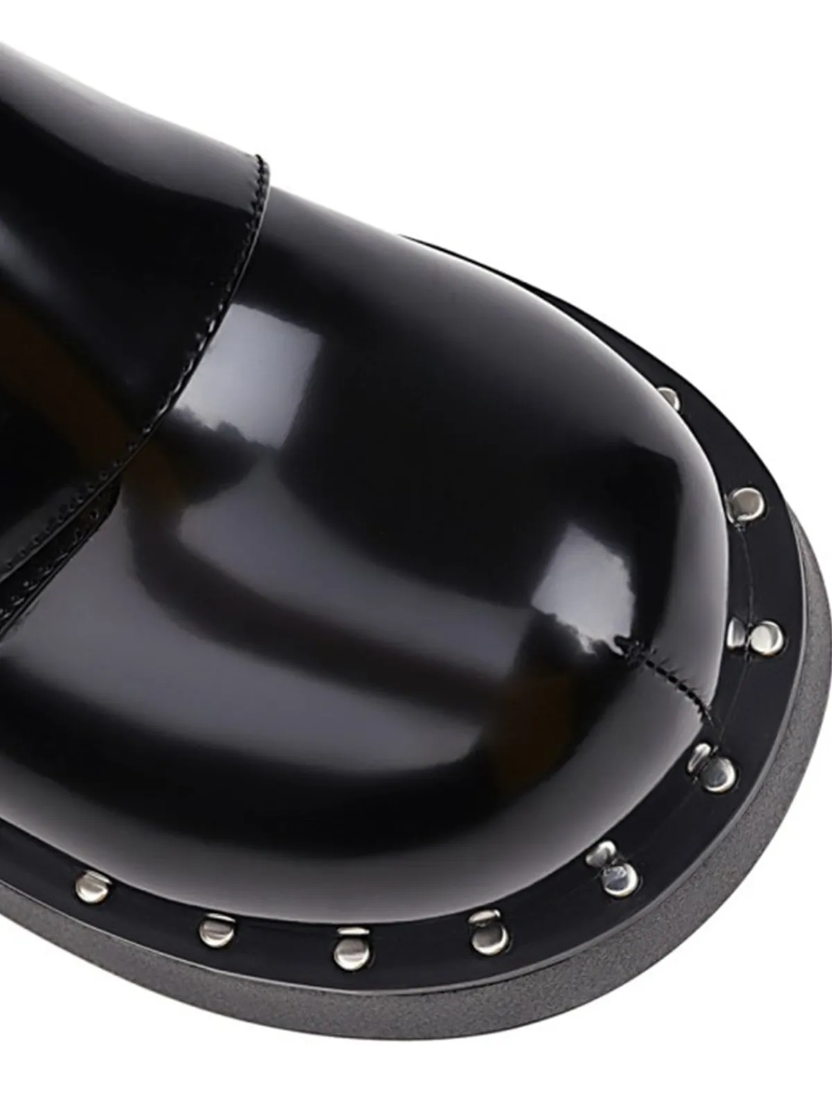 Outlet Retro Stage Vintage Toxic Skull Platform Shoes Black