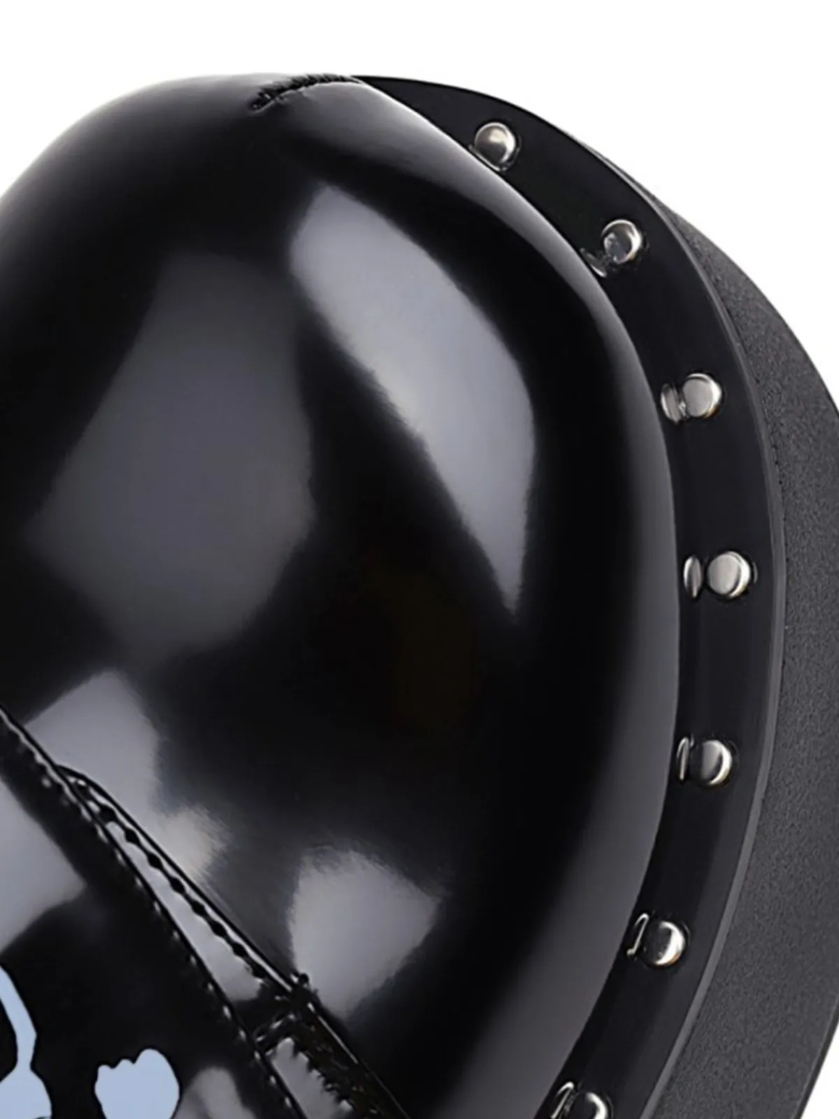 Outlet Retro Stage Vintage Toxic Skull Platform Shoes Black