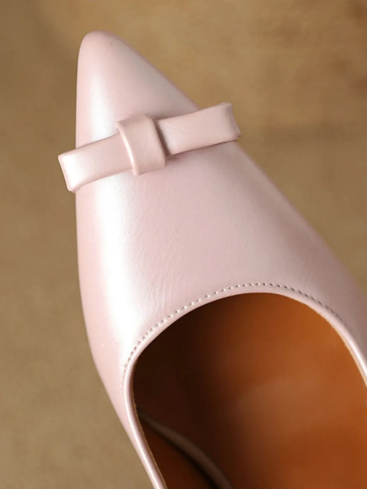 Outlet Retro Stage Vintage Bow Strap Point Toe Chunky Heels