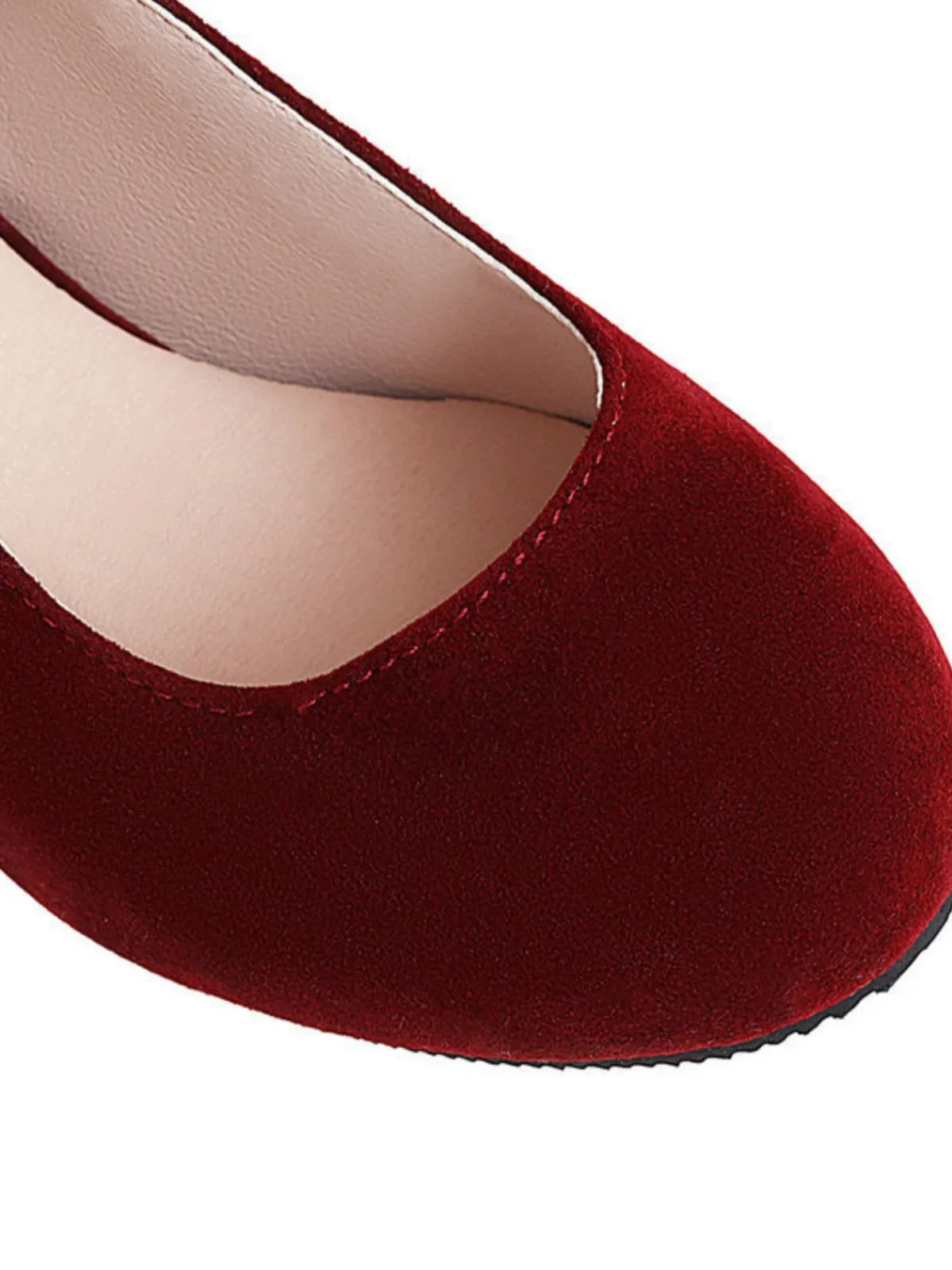 Sale Retro Stage Vintage Bowknot Chunky High Heel Suede Shoes