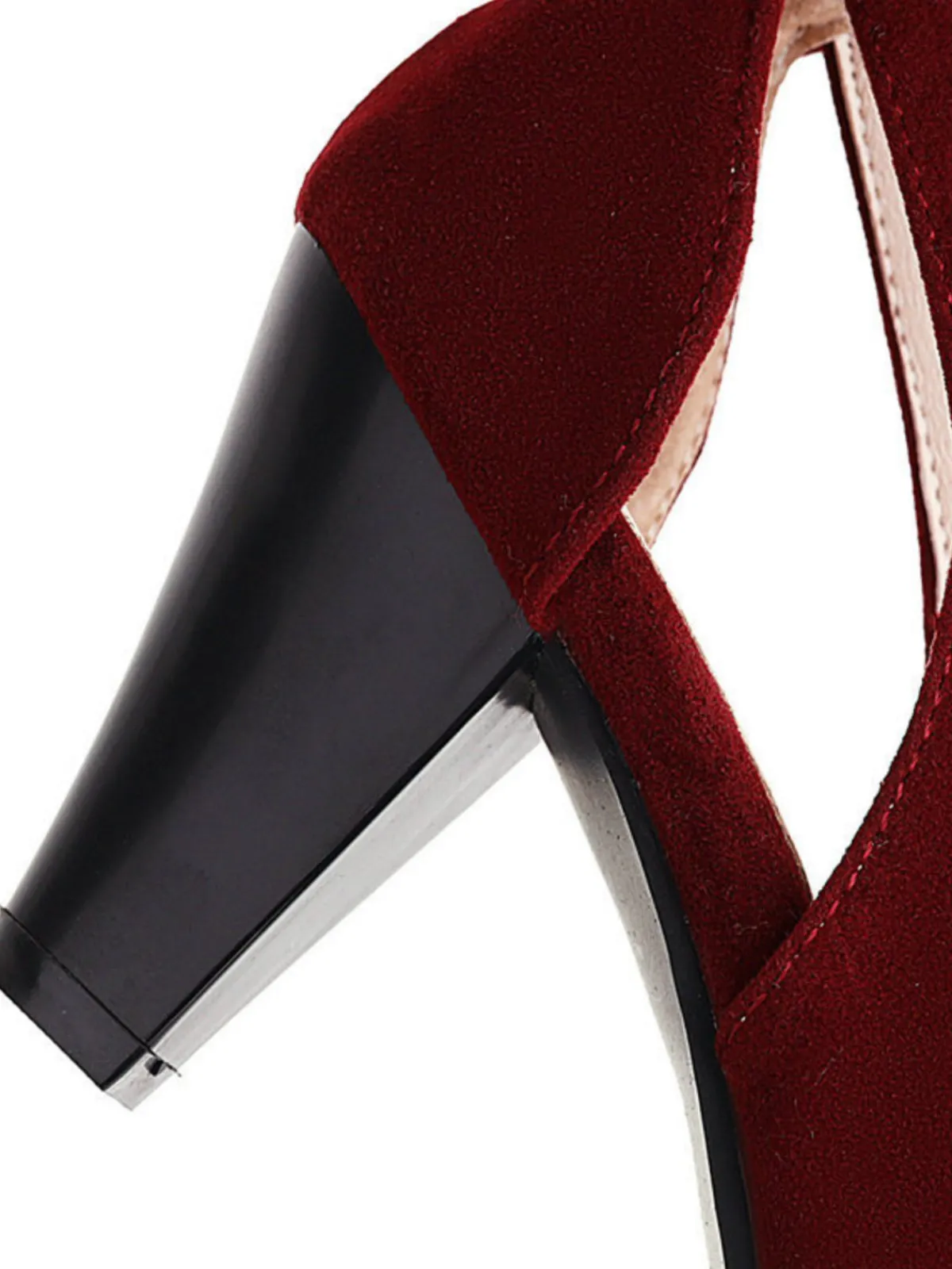 Sale Retro Stage Vintage Bowknot Chunky High Heel Suede Shoes