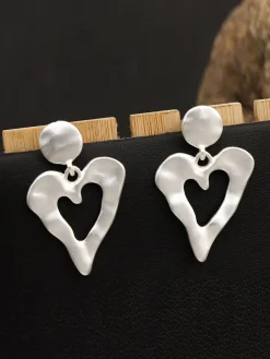 Fashion Retro Stage Vintage Chic Heart Alloy Earrings
