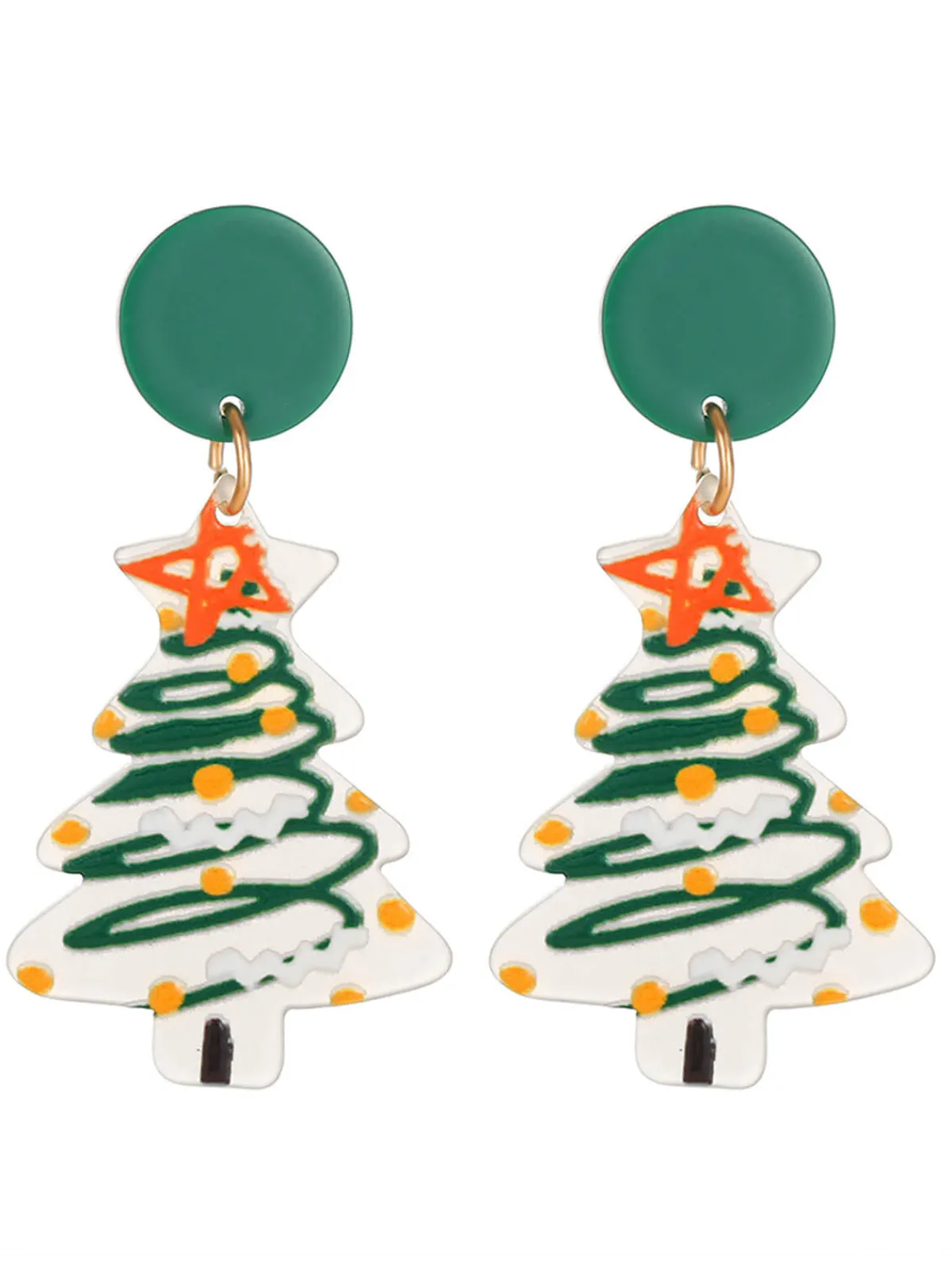 Discount Retro Stage Vintage Christmas Elements Heart Stud Earrings