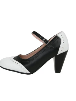 Fashion Retro Stage Vintage Colorblock Mary Jane Shoes