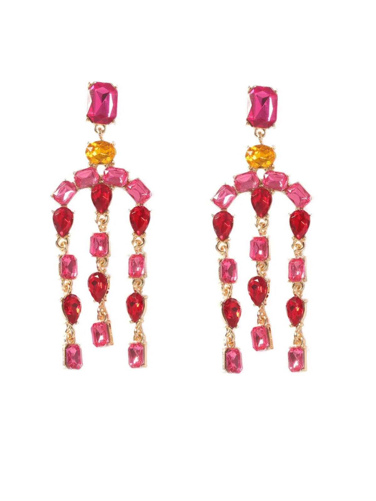 Discount Retro Stage Vintage Crystal Cascade Diamond Earrings