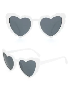 New Retro Stage Vintage Curved Heart Frame Sunglasses