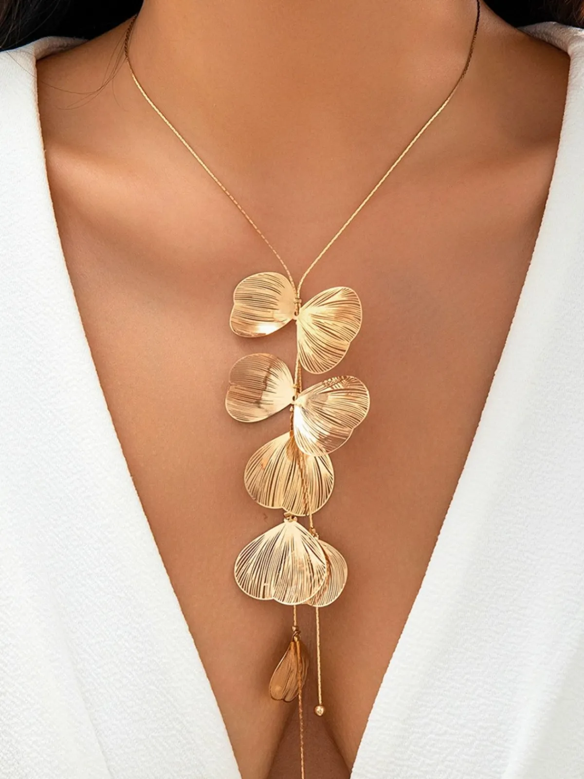 Fashion Retro Stage Vintage Ginkgo Leaf Necklace