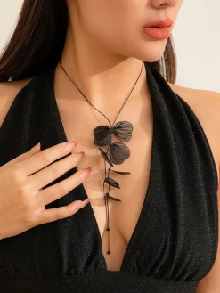 Fashion Retro Stage Vintage Ginkgo Leaf Necklace