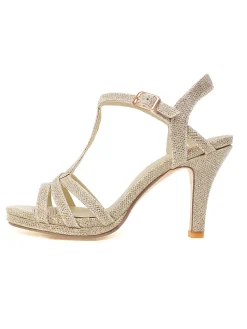New Retro Stage Vintage Glitter Entangled High Heel Sandals