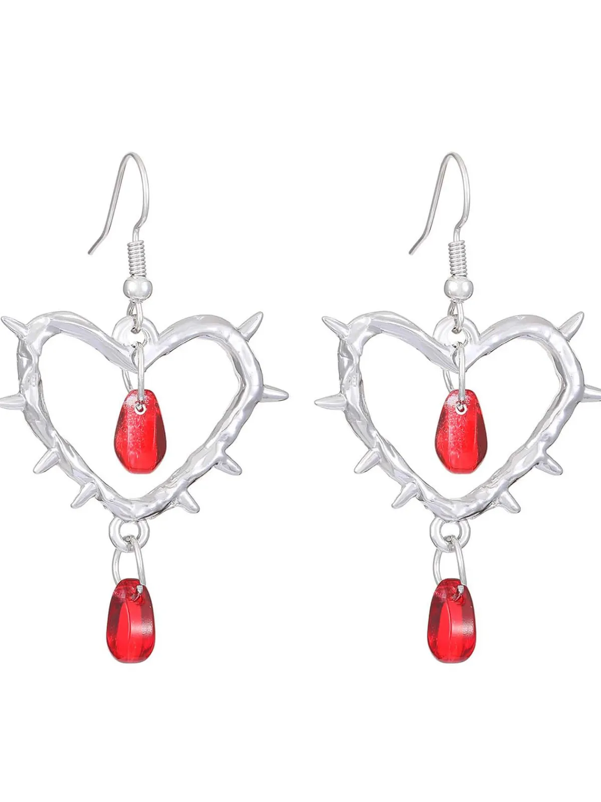 Hot Retro Stage Vintage Heart-Shaped Thorn Earrings