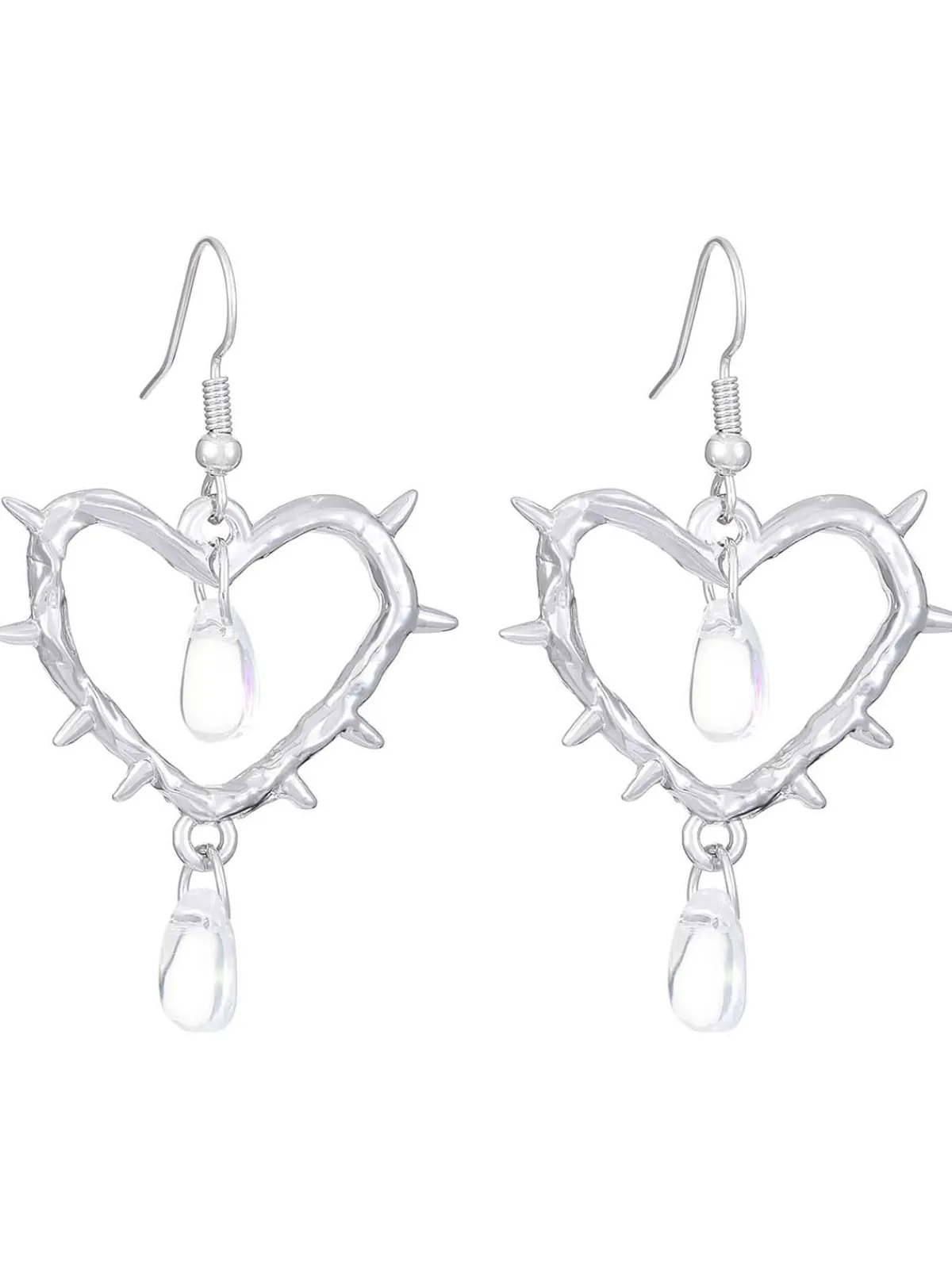 Hot Retro Stage Vintage Heart-Shaped Thorn Earrings