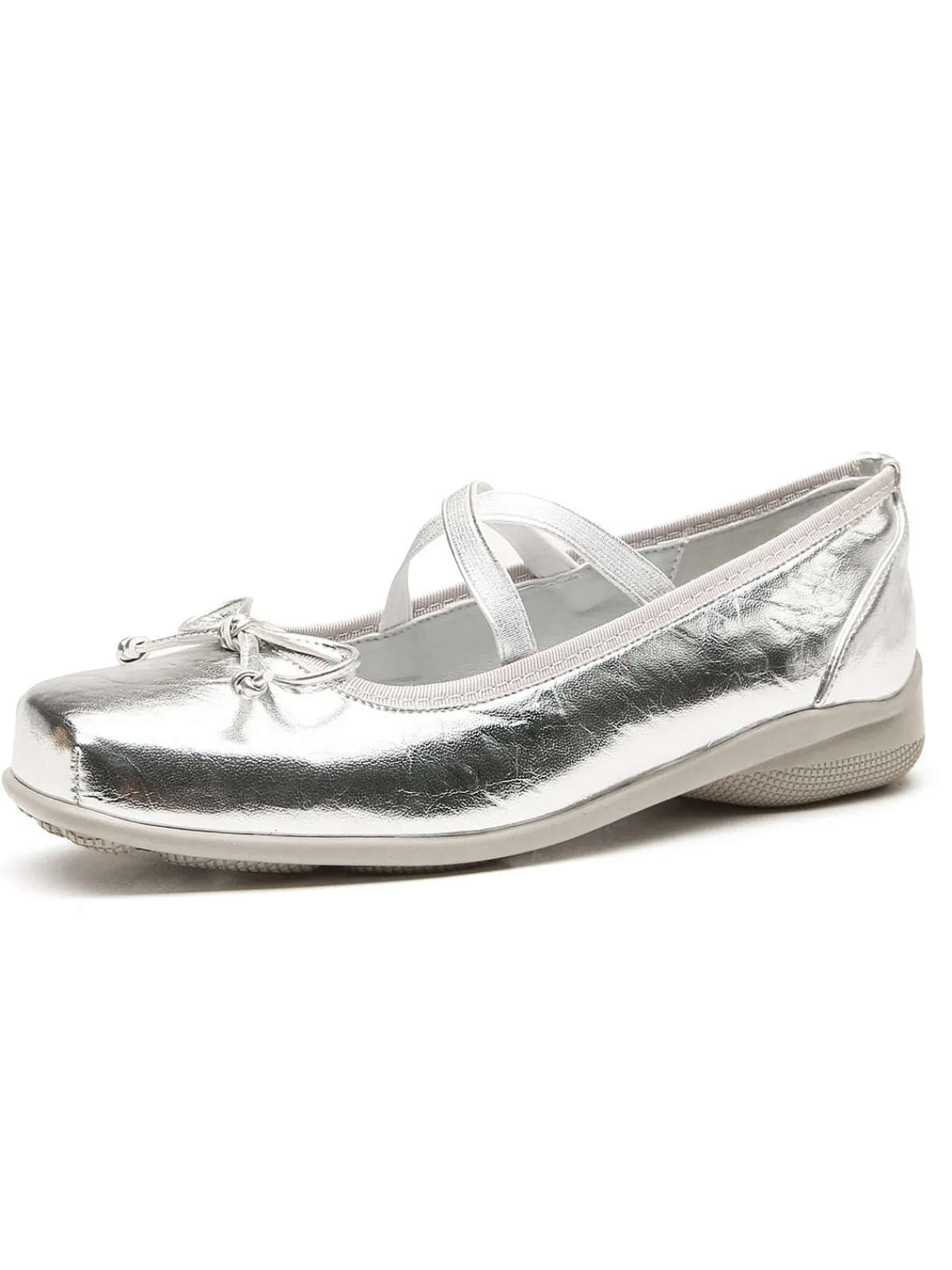 New Retro Stage Vintage Leather Bow Ballet Style Shoes