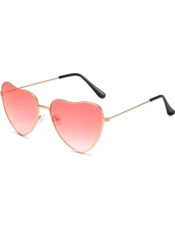 Discount Retro Stage Vintage Metal Heart Frame Sunglasses