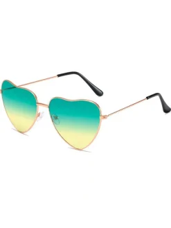 Discount Retro Stage Vintage Metal Heart Frame Sunglasses