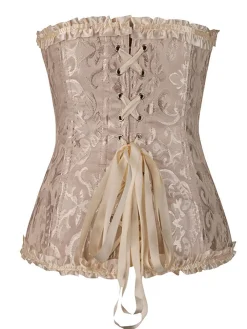 Hot Retro Stage Vintage Palace Print Lace-Up Corset