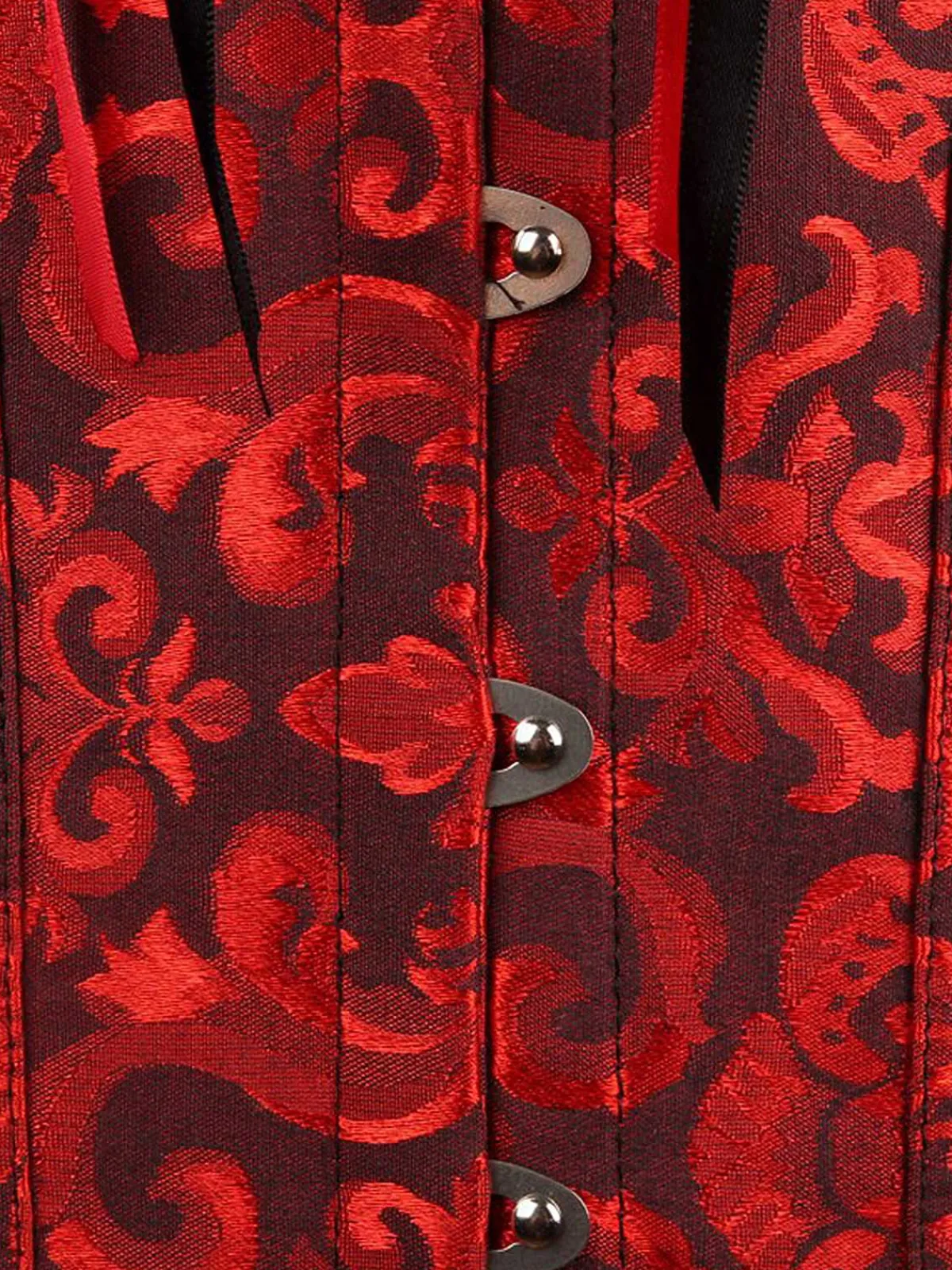 Best Retro Stage Vintage Palace Print Lace-Up Corset