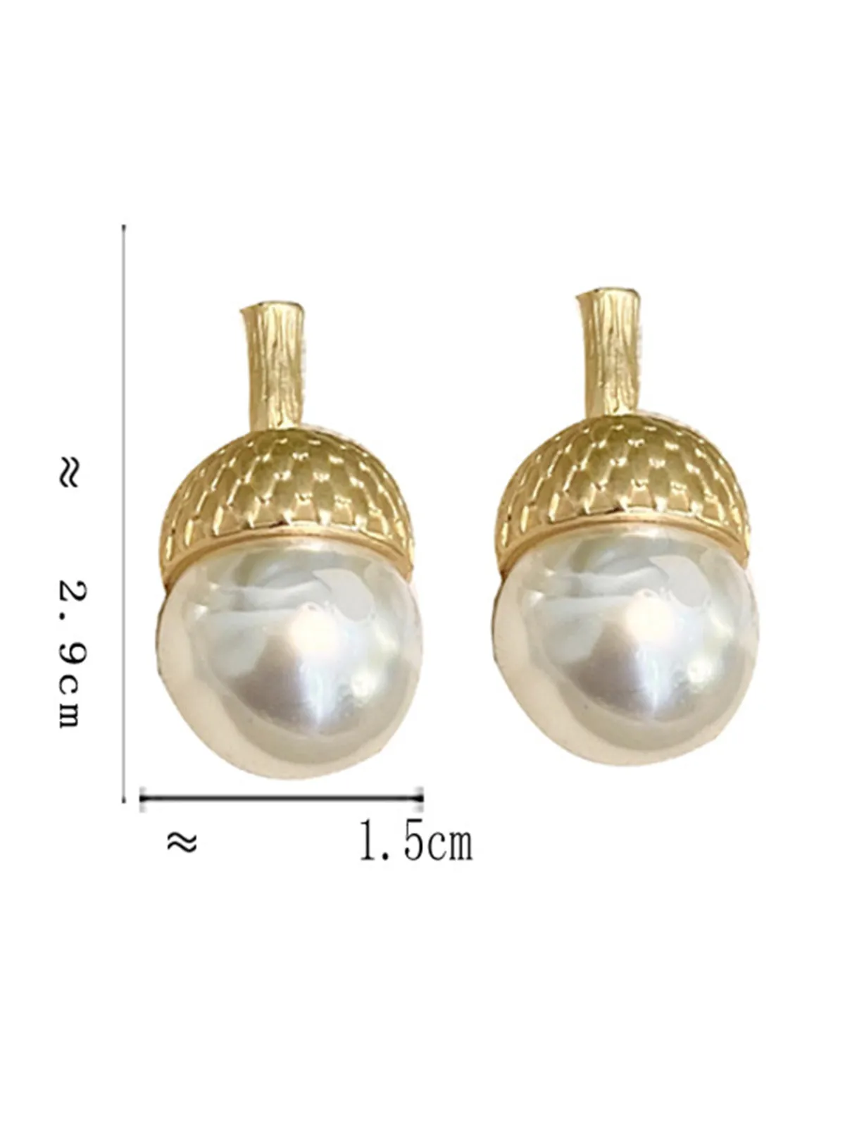 Hot Retro Stage Vintage Pearl Pinecone Stud Earrings